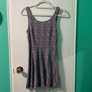 Soft floral casual dress with crisscross back